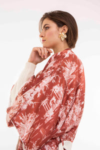 MARGUERITE Kimono lungo double seta e velluto