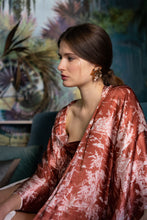 Carica l&#39;immagine nel visualizzatore di Gallery, MARGUERITE Kimono lungo double seta e velluto
